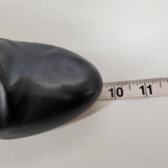 Express Womens Ankle Boots Booties Black Block Heels Studded Side Zipper 10 - Picture 5 of 10